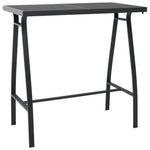 HKH Mesa de Bar para Jardim Vidro Temperado - Preto