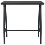 HKH Mesa de Bar para Jardim Vidro Temperado - Preto