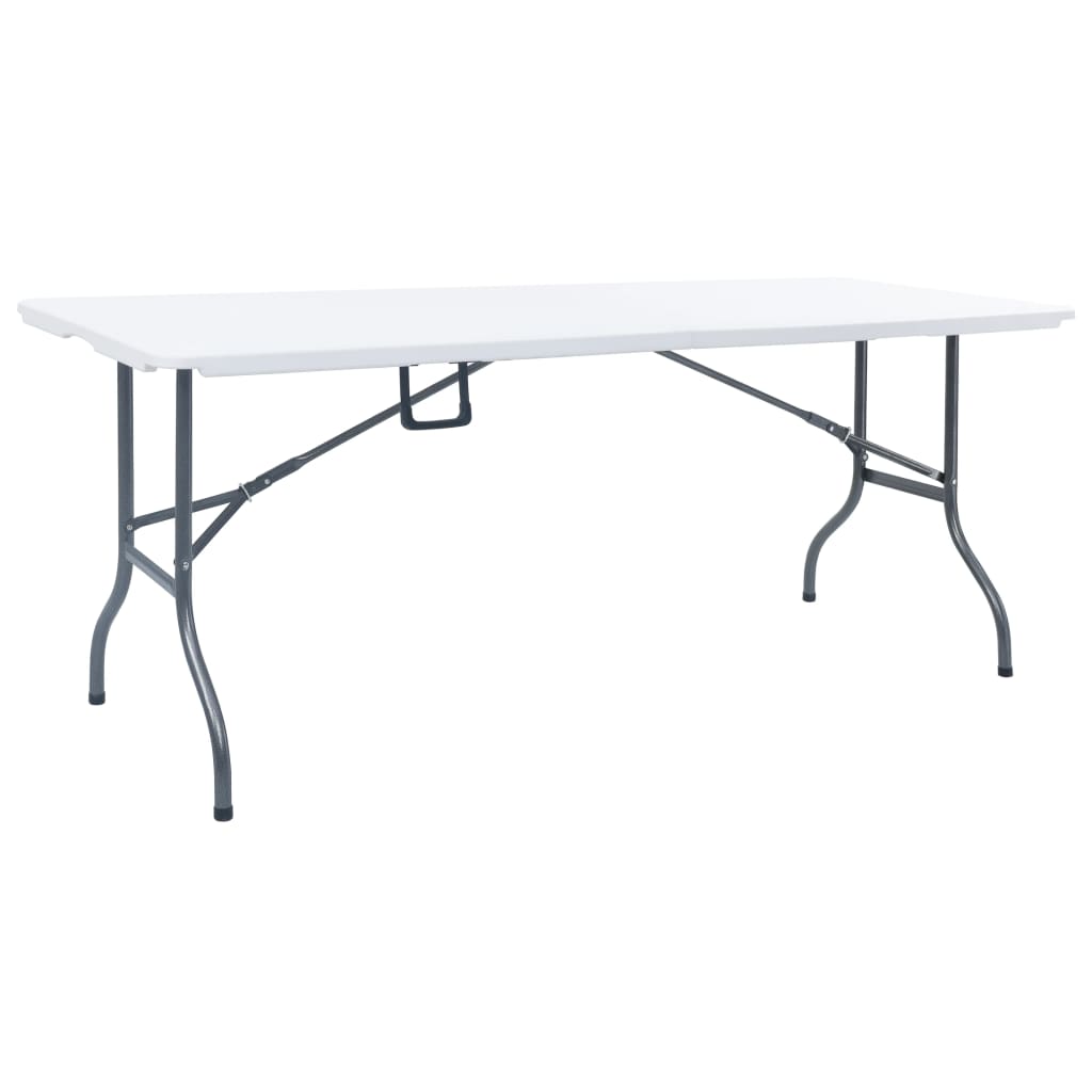 HKH Mesa de Jardim Dobrável 180x72x72 Cm Pead - Branco