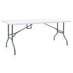 HKH Mesa de Jardim Dobrável 180x72x72 Cm Pead - Branco