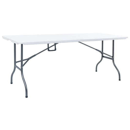 HKH Mesa de Jardim Dobrável 180x72x72 Cm Pead - Branco