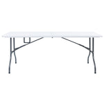 HKH Mesa de Jardim Dobrável 180x72x72 Cm Pead - Branco