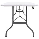HKH Mesa de Jardim Dobrável 180x72x72 Cm Pead - Branco