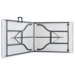 HKH Mesa de Jardim Dobrável 180x72x72 Cm Pead - Branco