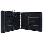 HKH Mesa de Jardim Dobrável 180x75x72 Cm Pead Imitação Vime - Preto