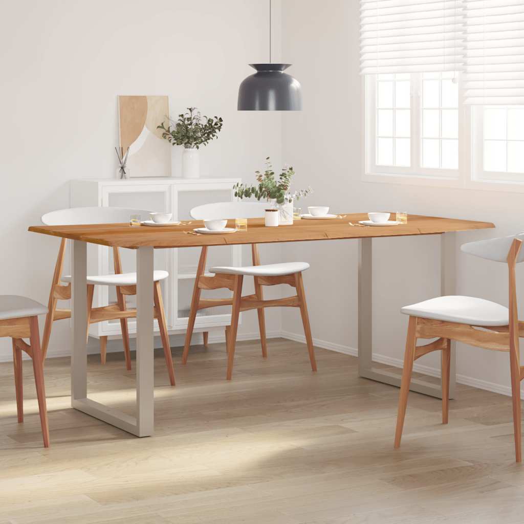 HKH Mesa de Comedor de Madera Maciza de Acacia