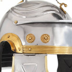 HKH Casco de Soldado Romano Réplica LARP - Acero Plateado