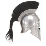 HKH Capacete de Soldado Grego Réplica LARP - Aço Prateado