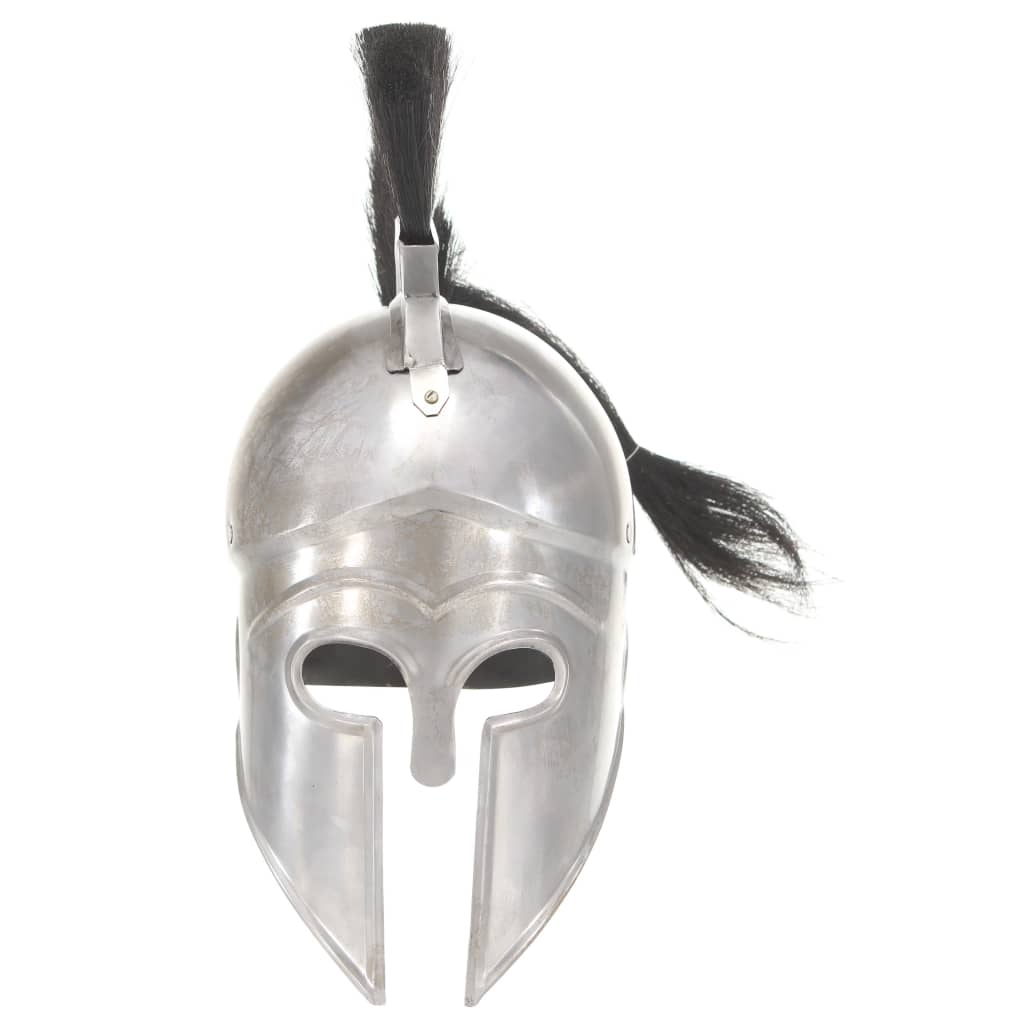 HKH Capacete de Soldado Grego Réplica LARP - Aço Prateado