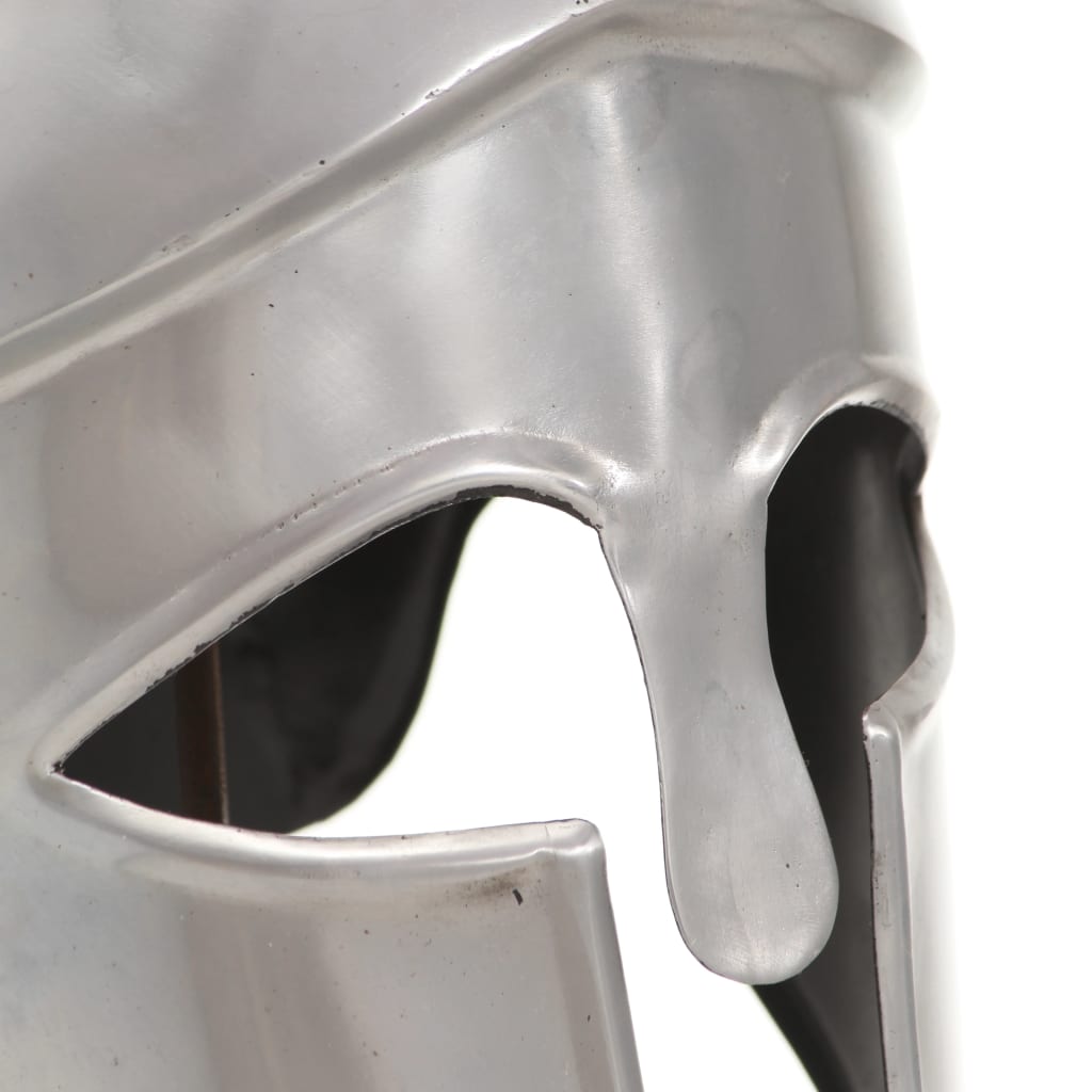 HKH Casco de soldado griego réplica LARP - Acero plateado