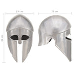 HKH Casco de soldado griego réplica LARP - Acero plateado