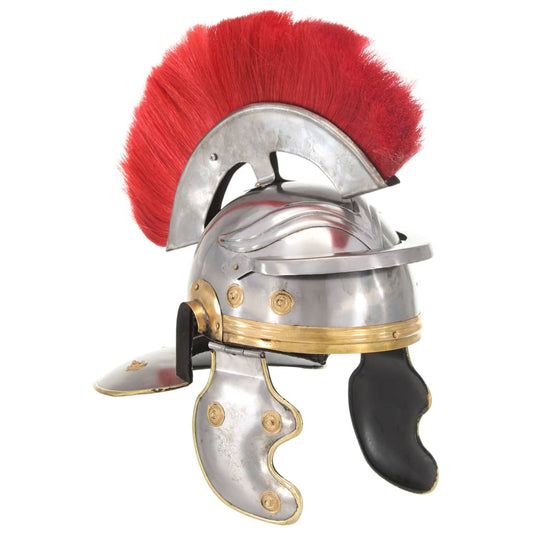 HKH Capacete de Soldado Romano Réplica LARP - Aço Prateado