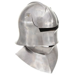 HKH Capacete de Cavaleiro Medieval Réplica LARP - Aço Prateado