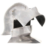 HKH Capacete de Cavaleiro Medieval Réplica LARP - Aço Prateado
