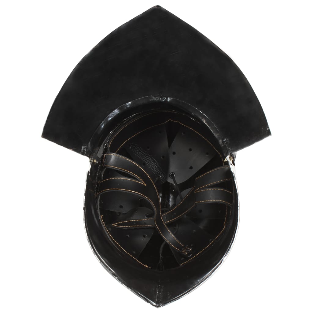 HKH Capacete de Cavaleiro Medieval Réplica LARP - Aço Prateado