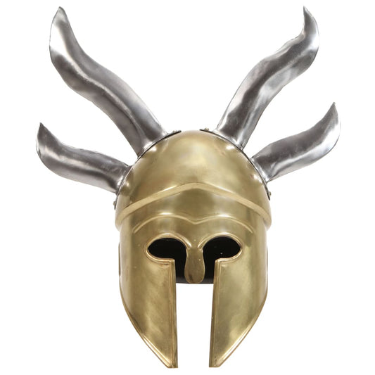 HKH Capacete de Soldado Grego Réplica LARP - Aço Bronze