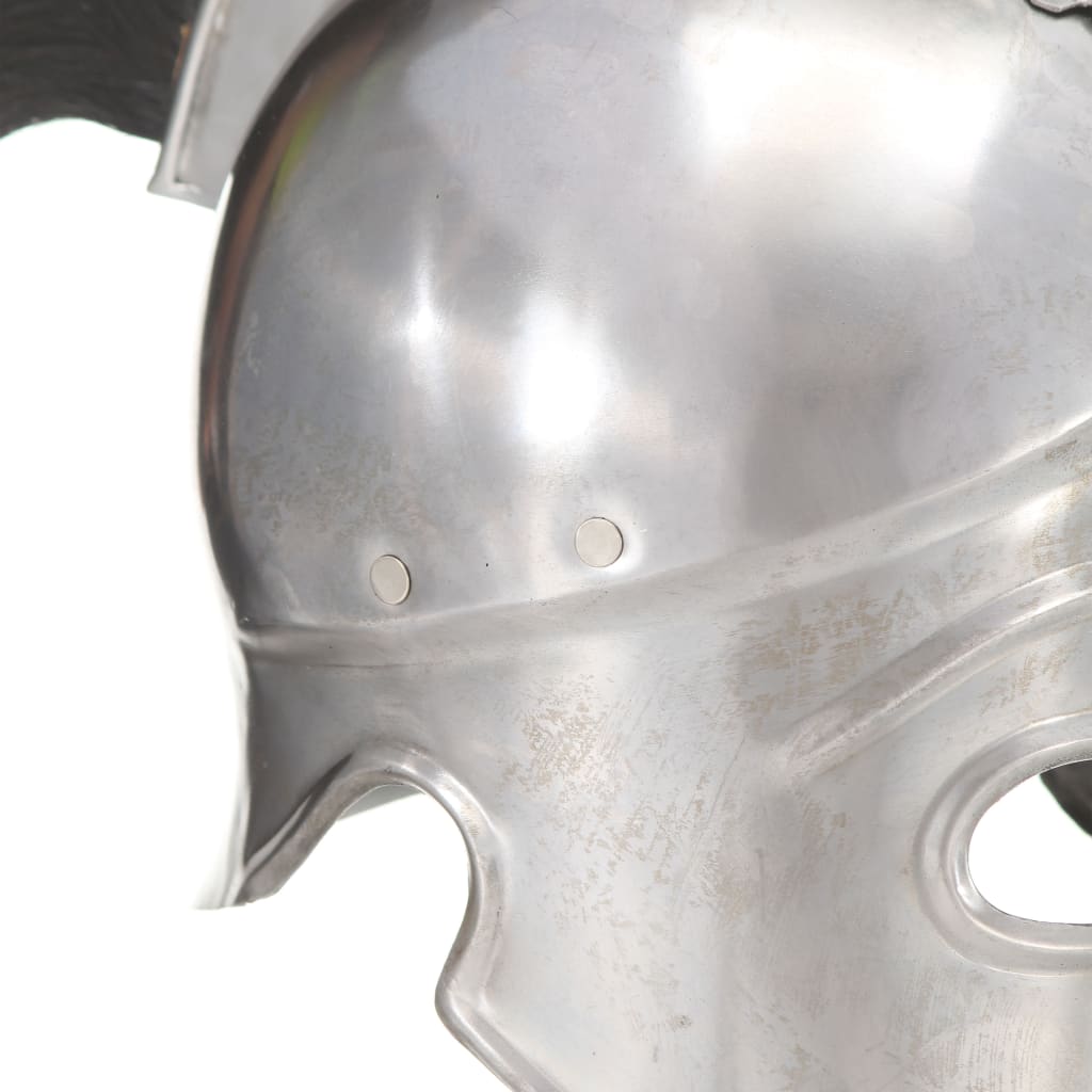 HKH Capacete de Soldado Grego Réplica LARP - Aço Prateado