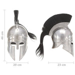HKH Capacete de Soldado Grego Réplica LARP - Aço Prateado