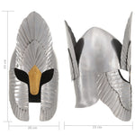HKH Casco de caballero medieval réplica LARP - Acero plateado