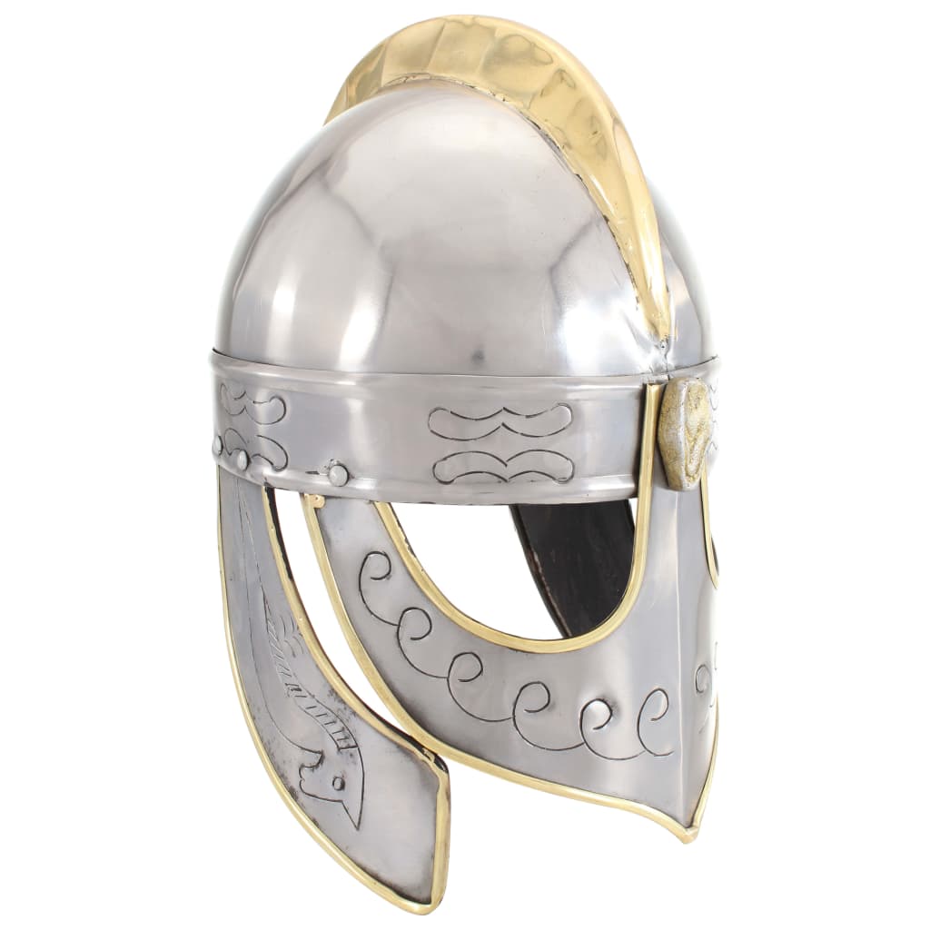 HKH Capacete Soldado Beowulf Réplica LARP - Aço Prateado