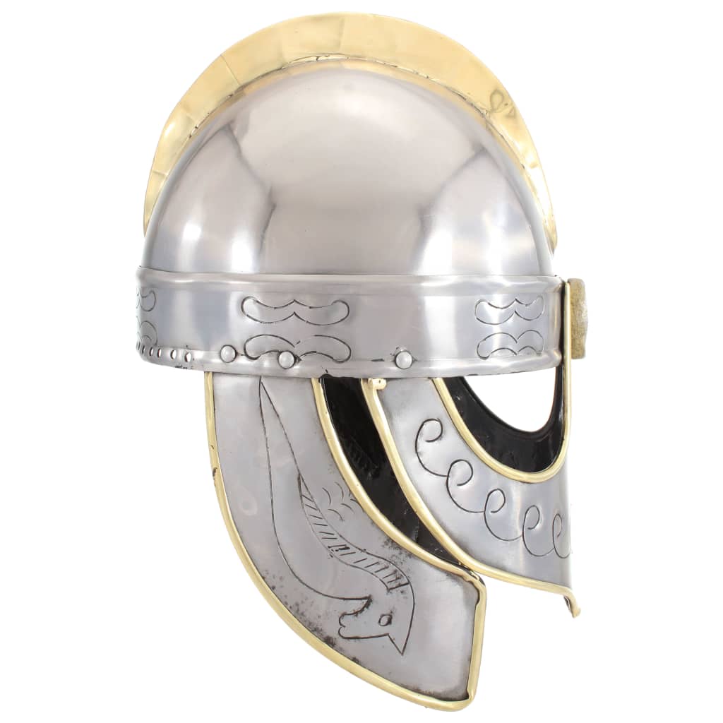HKH Capacete Soldado Beowulf Réplica LARP - Aço Prateado
