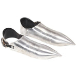 HKH Sapatos de Ferro Cavaleiro Medieval Réplica LARP - Aço Prateado