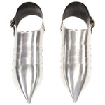 HKH Sapatos de Ferro Cavaleiro Medieval Réplica LARP - Aço Prateado