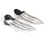 HKH Sapatos de Ferro Cavaleiro Medieval Réplica LARP - Aço Prateado