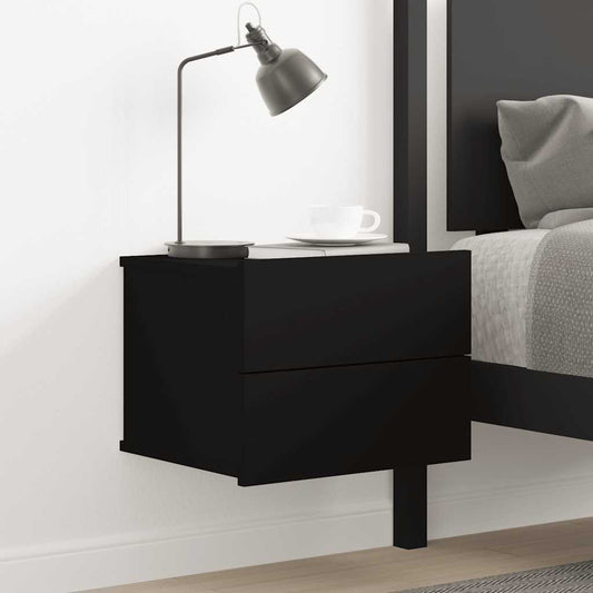 HKH Mesa de Cabeceira em Derivados de Madeira - Preto