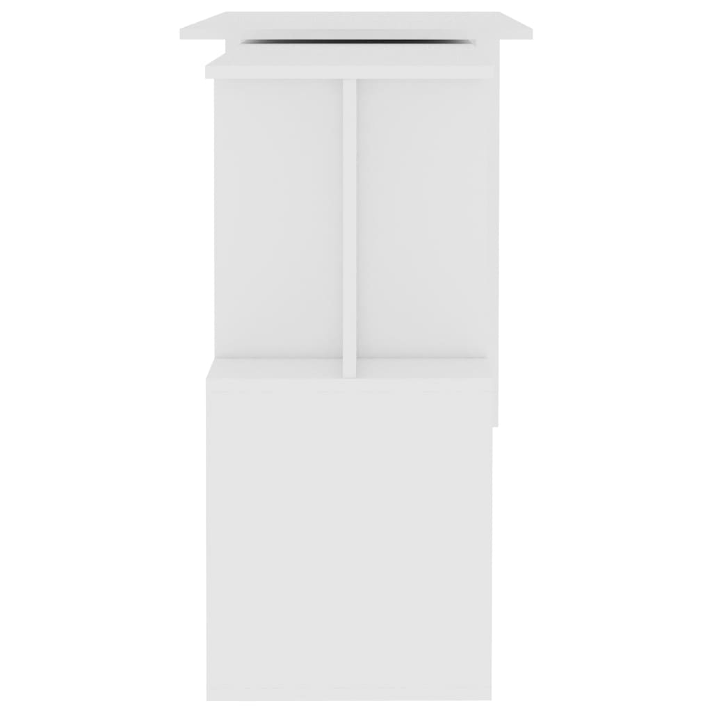 HKH Escritorio esquinero de madera - Blanco