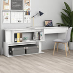 HKH Escritorio esquinero de madera - Blanco