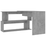 HKH Escritorio Esquinero Derivados de Madera Cemento - Gris