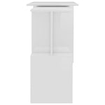 HKH Escritorio esquinero de madera contrachapada de alto brillo - Blanco