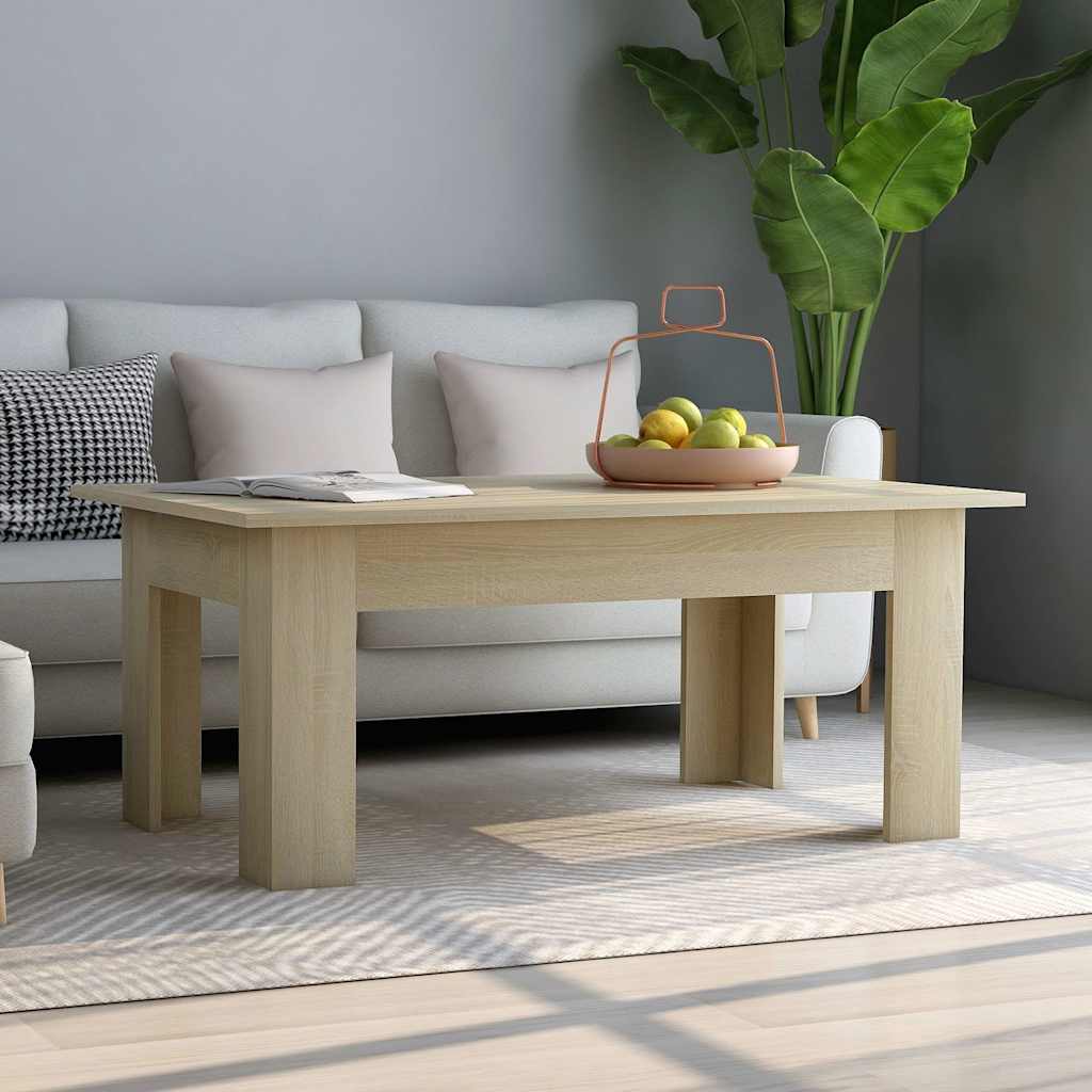 Mesa de centro HKH en aglomerado de madera de roble Sonoma