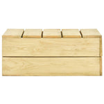 HKH Mesa de Jardim 75x75x31 Cm Madeira de Pinho Impregnada - Marrom