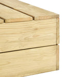 HKH Mesa de Jardim 75x75x31 Cm Madeira de Pinho Impregnada - Marrom