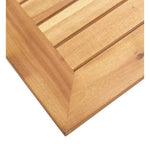 HKH Mesa de Apoio Jardim 45x45x38 Cm Acácia Maciça/aço Inoxidável - Marrom