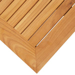 HKH Mesa de Apoio Jardim 45x45x38 Cm Teca Maciça/aço Inoxidável - Marrom