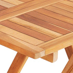 HKH Mesa de Bistrô Dobrável 60x60x65 Cm Madeira Teca Maciça - Marrom