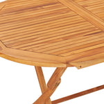 HKH Mesa de Jardim Dobrável 160x80x75 Cm Madeira de Teca Maciça - Marrom