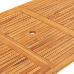 HKH Mesa de Jardim Dobrável 160x80x75 Cm Madeira de Teca Maciça - Marrom