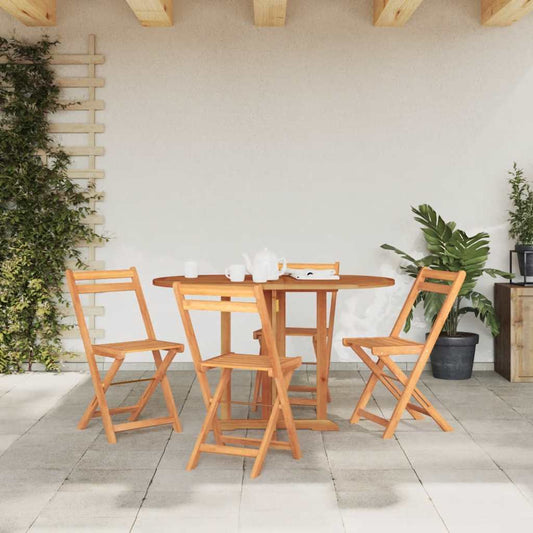 HKH Mesa de Jardim Dobrável Madeira Teca Maciça - Marrom