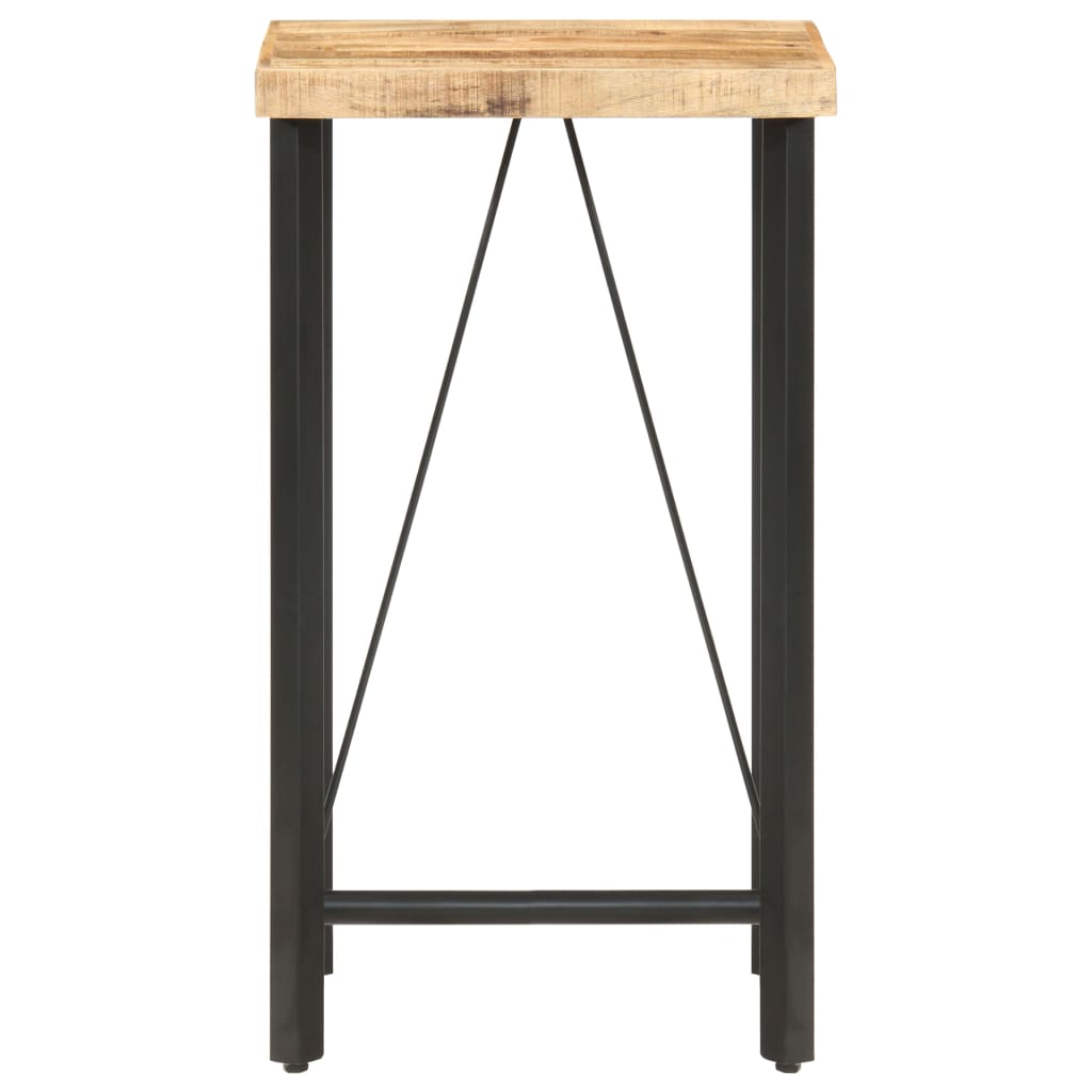HKH Mesa de bar de madera maciza de mango rugosa