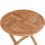 HKH Mesa de Jardim Dobrável 45 Cm Madeira de Teca Maciça - Marrom