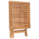 HKH Mesa de Jardim Dobrável 45x45x45 Cm Madeira de Teca Maciça - Marrom