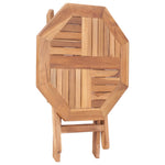 HKH Mesa de Jardim Dobrável 45x45x45 Cm Madeira de Teca Maciça - Marrom