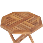 HKH Mesa de Jardim Dobrável 45x45x45 Cm Madeira de Teca Maciça - Marrom