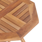 HKH Mesa de Jardim Dobrável 45x45x45 Cm Madeira de Teca Maciça - Marrom