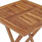 HKH Mesa de Jardim Dobrável 60x60x75 Cm Madeira de Teca Maciça - Marrom