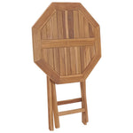 HKH Mesa de Jardim Dobrável 60x60x75 Cm Madeira de Teca Maciça - Marrom